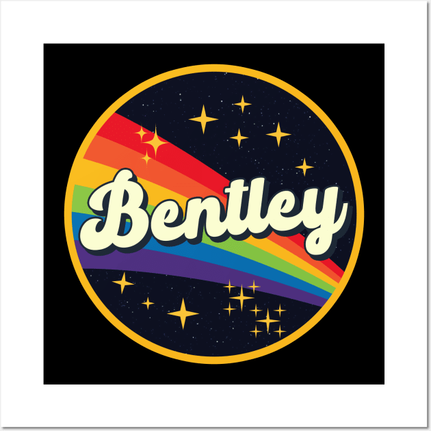 Bentley // Rainbow In Space Vintage Style Wall Art by LMW Art